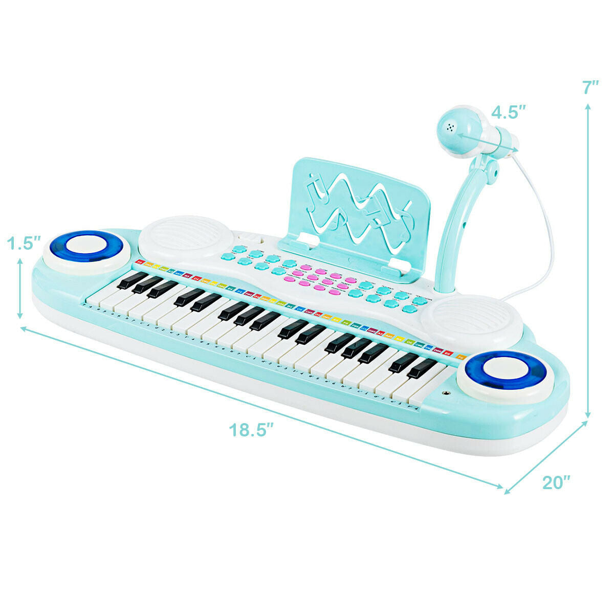 Multifunctional 37 Electric Keyboard Piano with Microphone