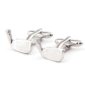 Golf Racket Shape Metal French Shirt Cufflinks
