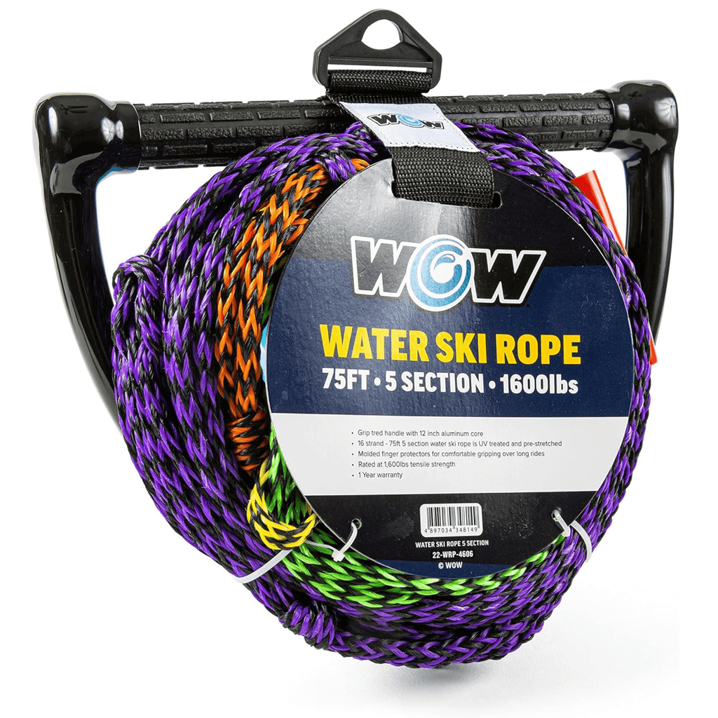 WOW Watersports 75ft 5-Section Pre-Stretched Water Ski Rope