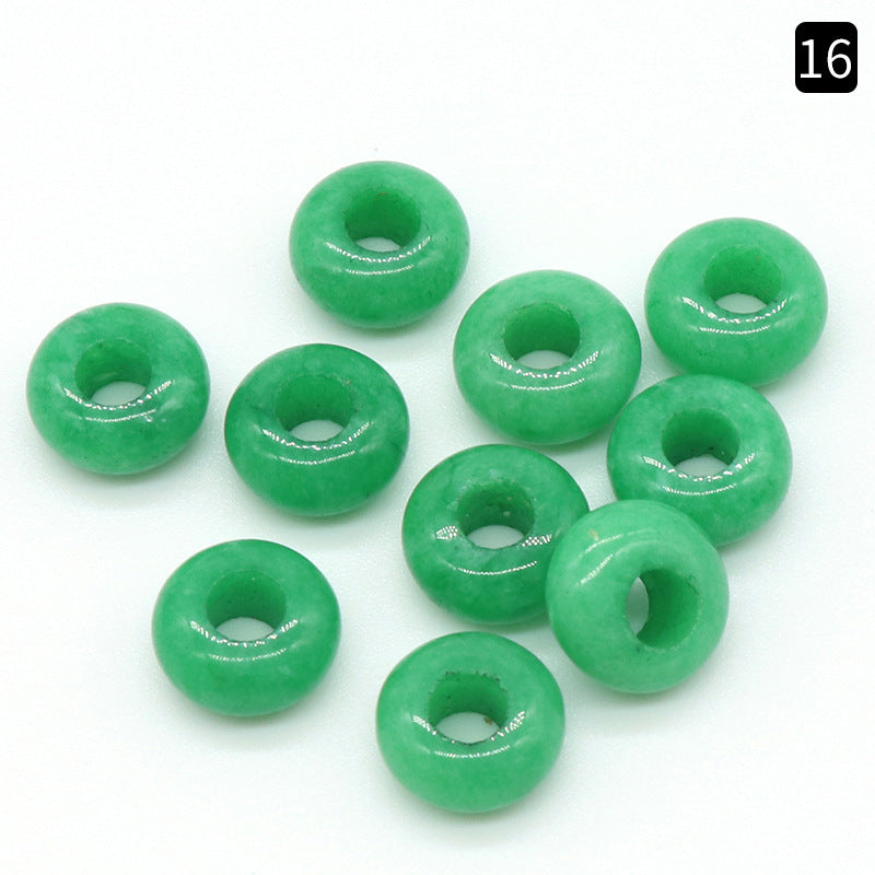 Large Hole Crystal Agate Jade Abacus Beads