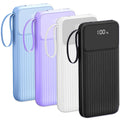 PD22.5W Fast Charger 20000mAh Fast Charging Power Bank Portable Charger with 4 Inbuilt Cables Digital Display Handle Fit For IOSPhone 15/14 Android An