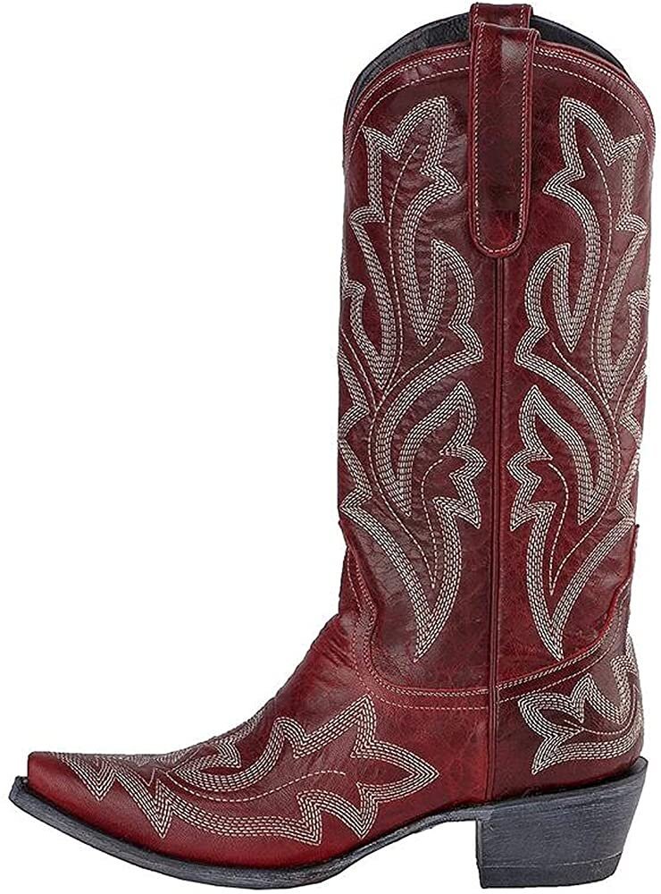 Plus Size Embroidered Long Rider Boots