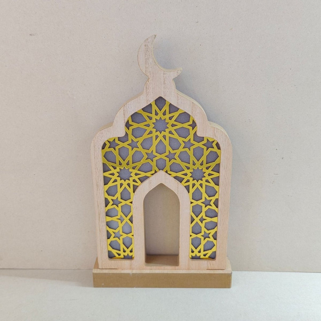 Eid Wooden LED Decorative Desktop Ornaments (MAC395)