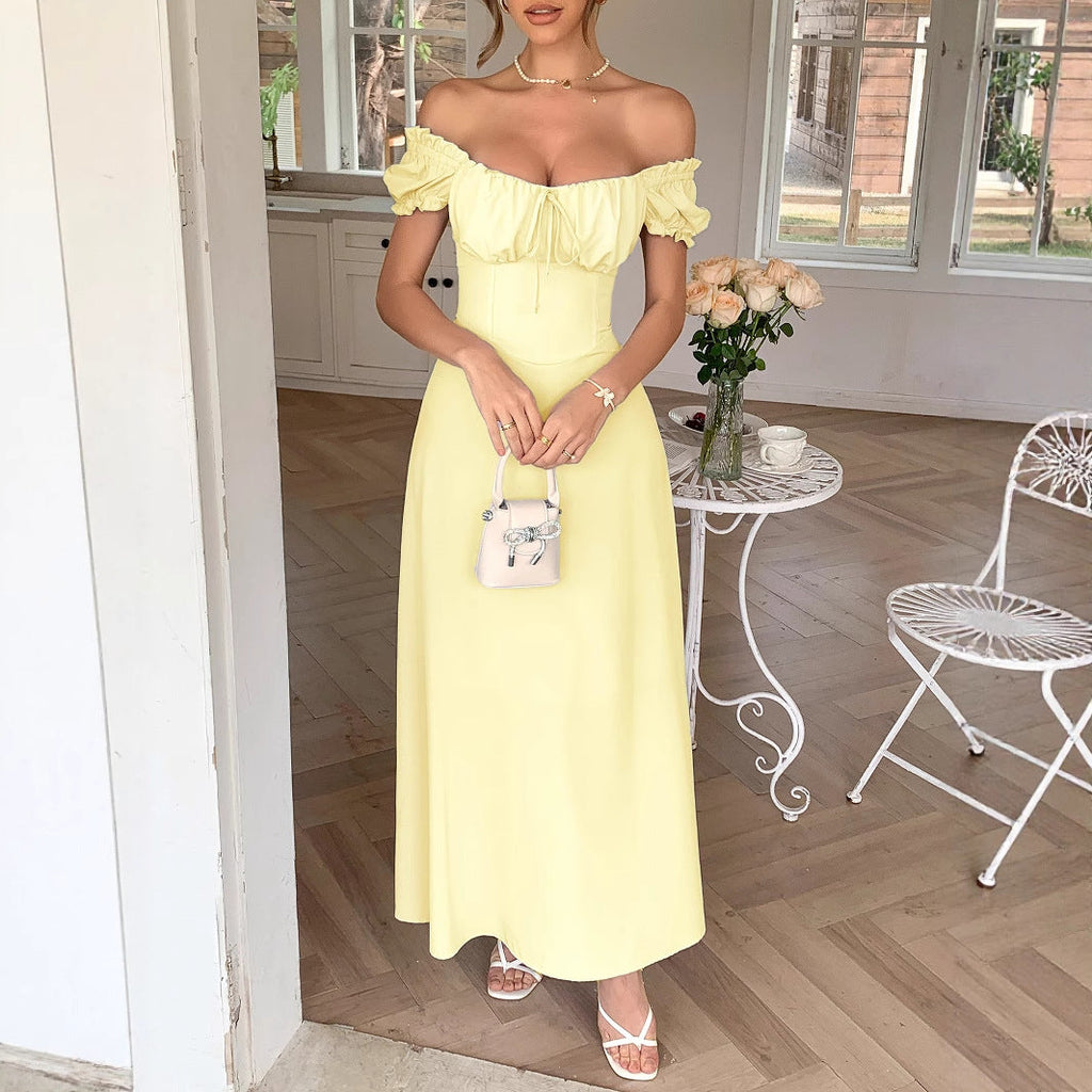Elegant one shoulder long dress