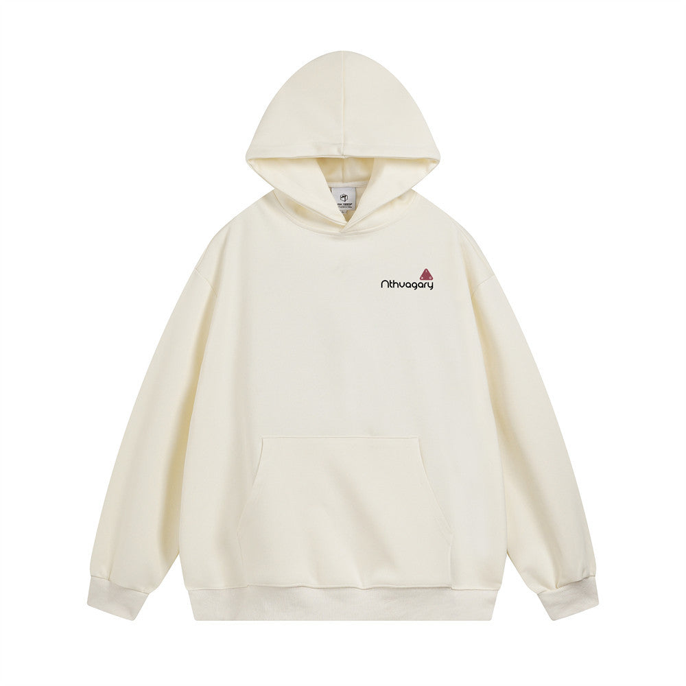 Letter printed hooded sweatshirt