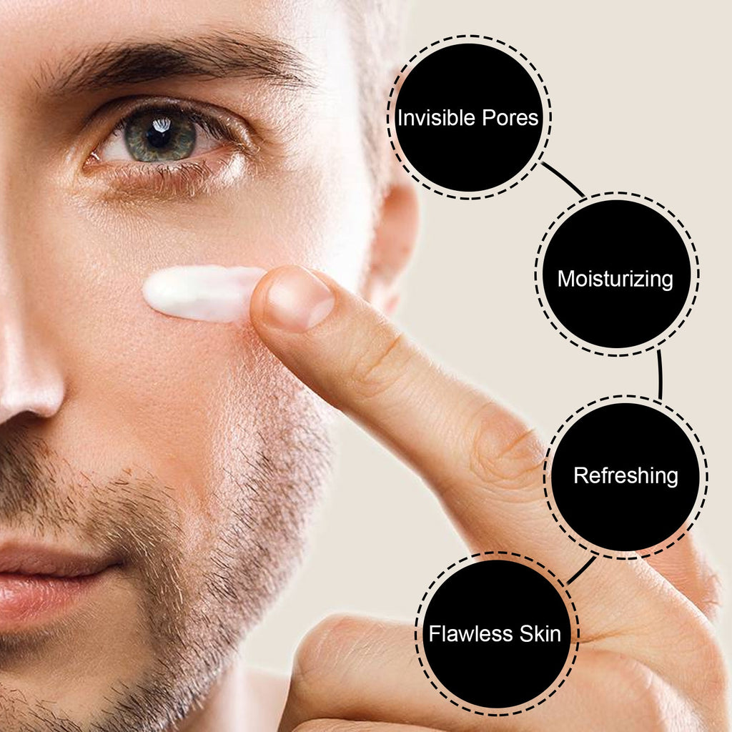 EELHOE Men's Light Cream, Refreshing Non-Greasy Concealer Blot BrighTening Skin Tone Invisible Pore Lazy Cream
