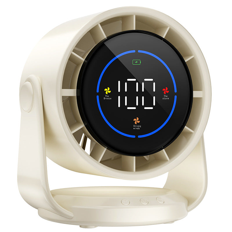 2025 New 100-Speed High - Speed Circulating Fan for Home. 6 - Inch Charging Digital Display, Turbo Desktop Electric Fan