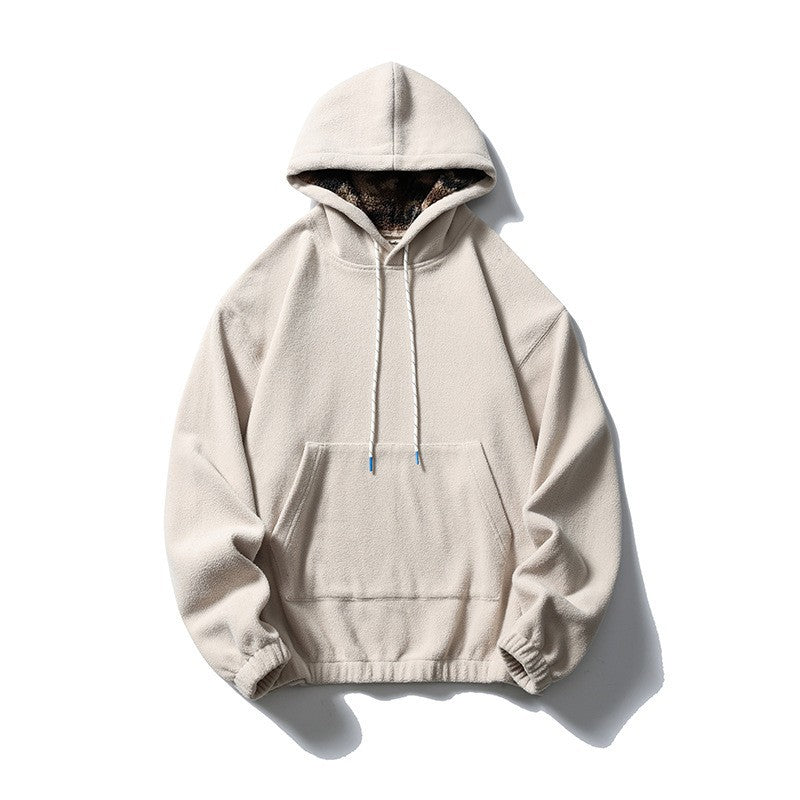 Hoodie Outwear Casual Mountain-Style Pullover Sweatshirt with Lining