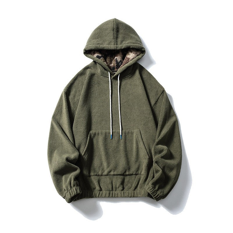 Hoodie Outwear Casual Mountain-Style Pullover Sweatshirt with Lining