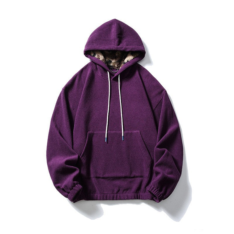 Hoodie Outwear Casual Mountain-Style Pullover Sweatshirt with Lining