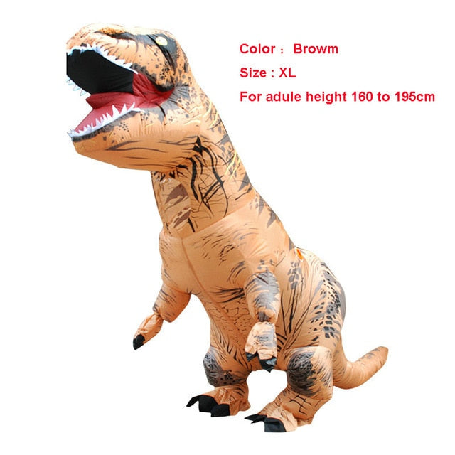 Unique Adult T-REX Inflatable Costume Christmas Cosplay Dinosaur Animal Jumpsuit Halloween Costume for Women Men