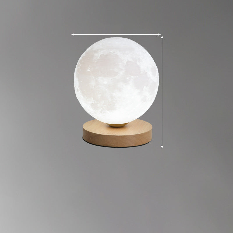 3D Moon Lamp Moon Lamp Desk Charging Lamp Bedroom Bedside Lamp Creative Ins Gift Atmosphere Night Lamp