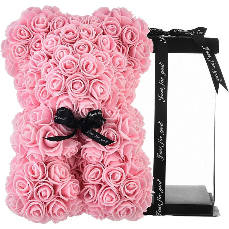 Mother's Day Gift 25cm Foam Flower Bear PE Rose Flower Bear PVC Gift Box Valentine's Day Cross-border Bestseller