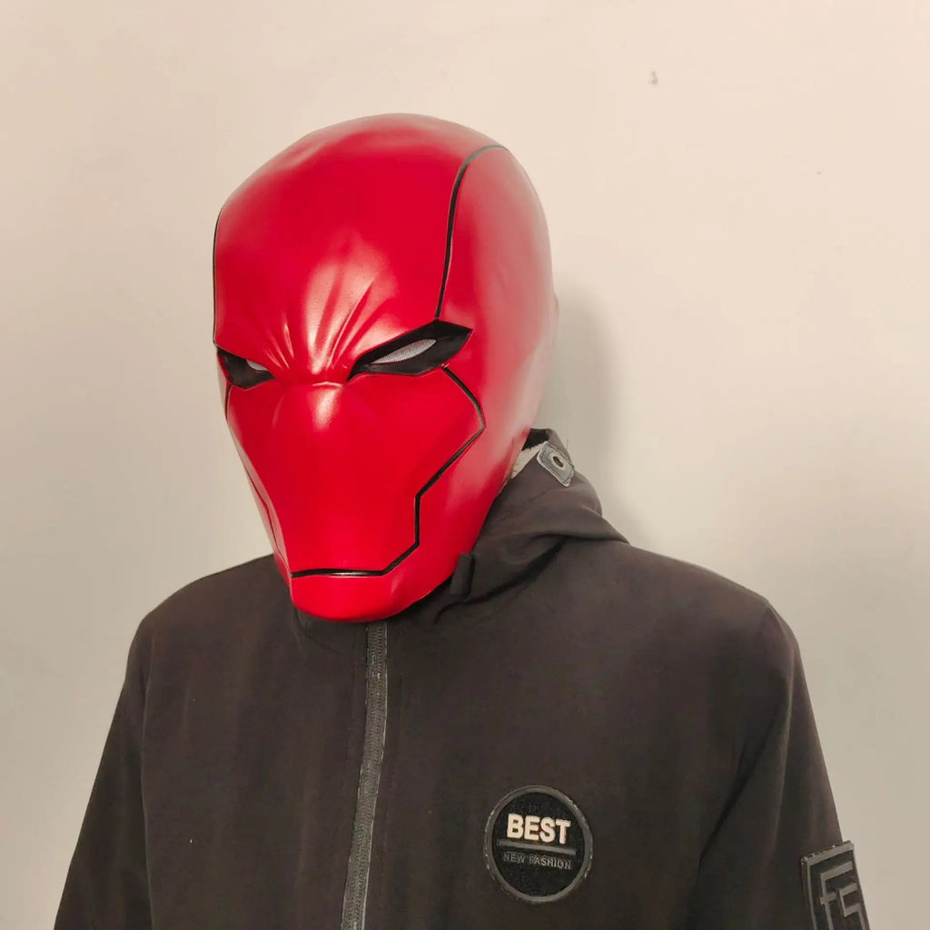 Movie Cosplay Red Hood Mask Arkham Knight The Dark Knight Masks Helmet Man Full Head Cosplay Prop Halloween Fancy Party Headwear