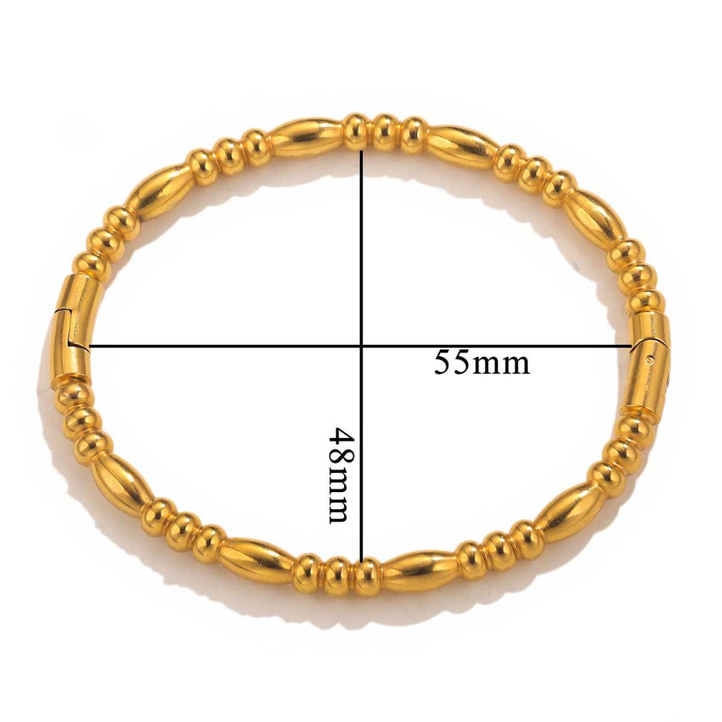 Fashion bamboo titanium steel bracelet female summer niche cold style ins stainless steel retro bamboo jewelry