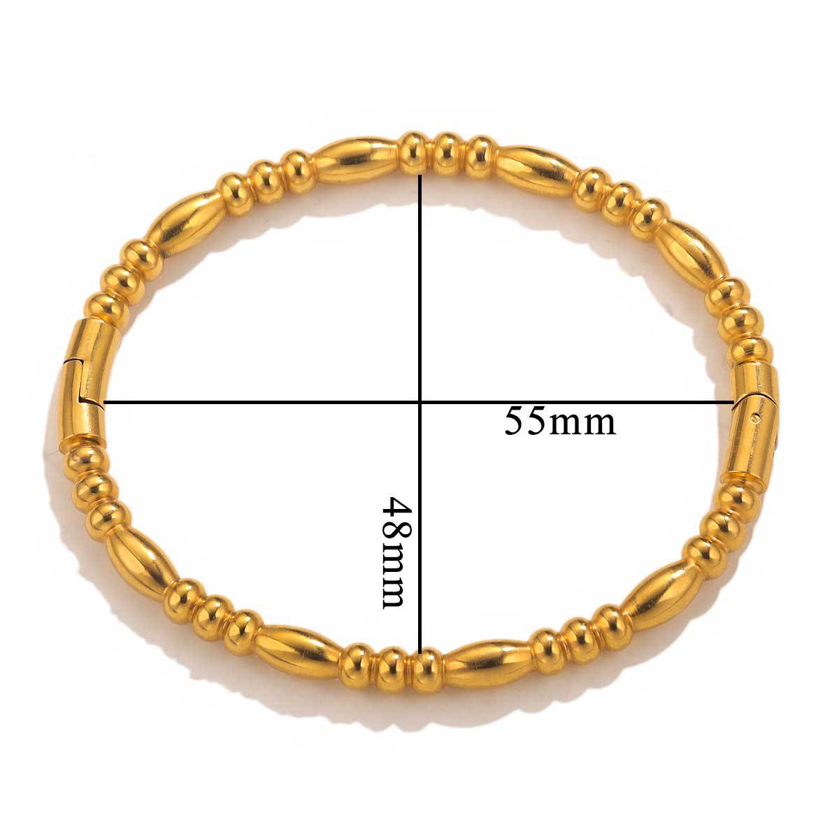 Fashion bamboo titanium steel bracelet female summer niche cold style ins stainless steel retro bamboo jewelry