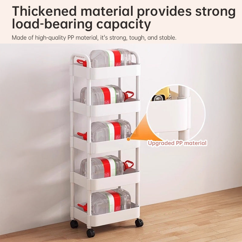 Multi-Layer Wheeled Utility Cart (for home, kitchen, bathroom storage: snacks, books)