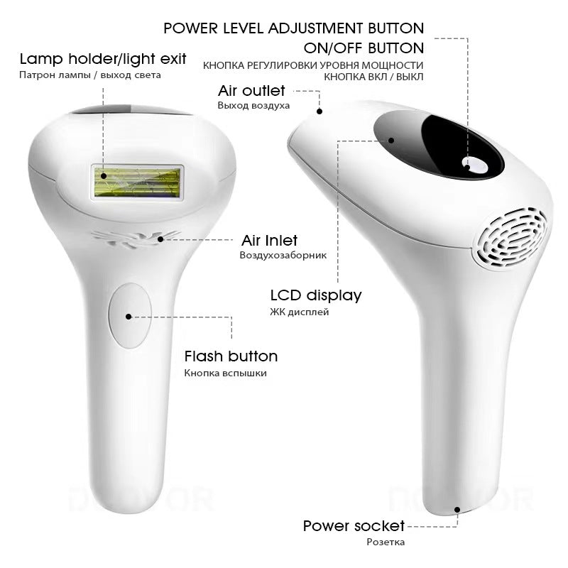 Portable Home Painless LCD Laser Hair Removal Device Efficient and Long-Lasting IPL Laser Hair Remover