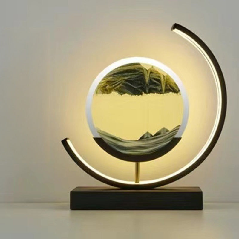 LED Flowing Sand Painting Lamp: Night Light for Home (Gift Option)