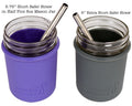 Extra Short 5" Safer Stainless Steel Straws 4 Pack + Cleaning Brush