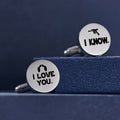 Custom Name Date Stainless Cufflinks