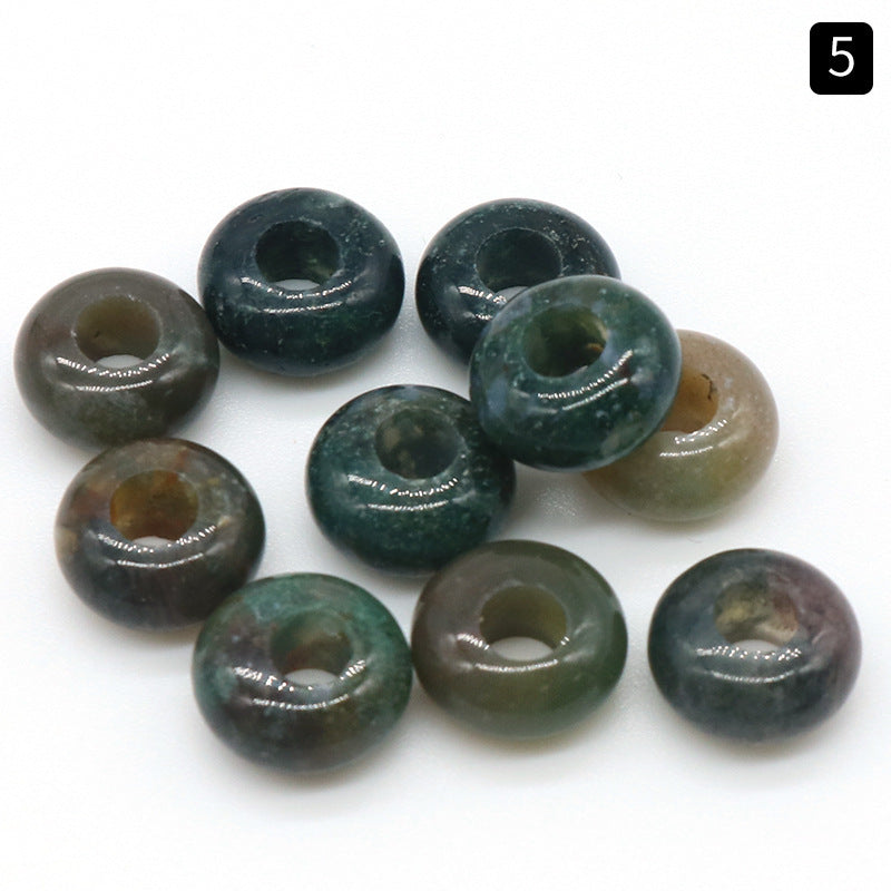 Large Hole Crystal Agate Jade Abacus Beads