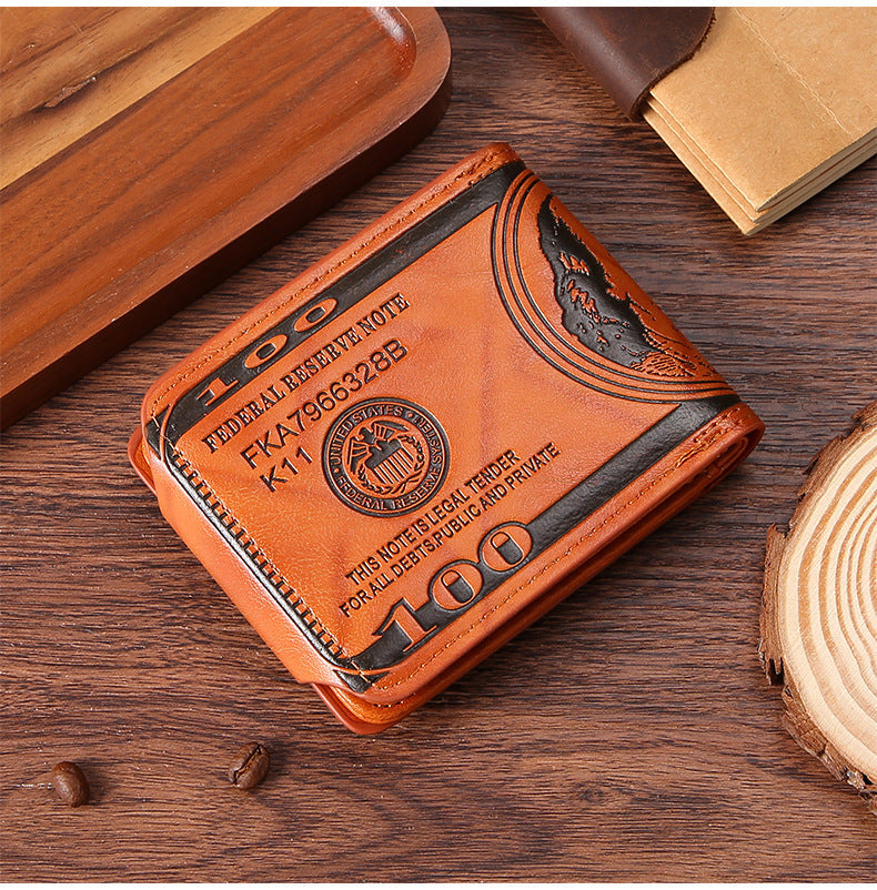 Personalized Men's Bifold Wallet Buckle Closure