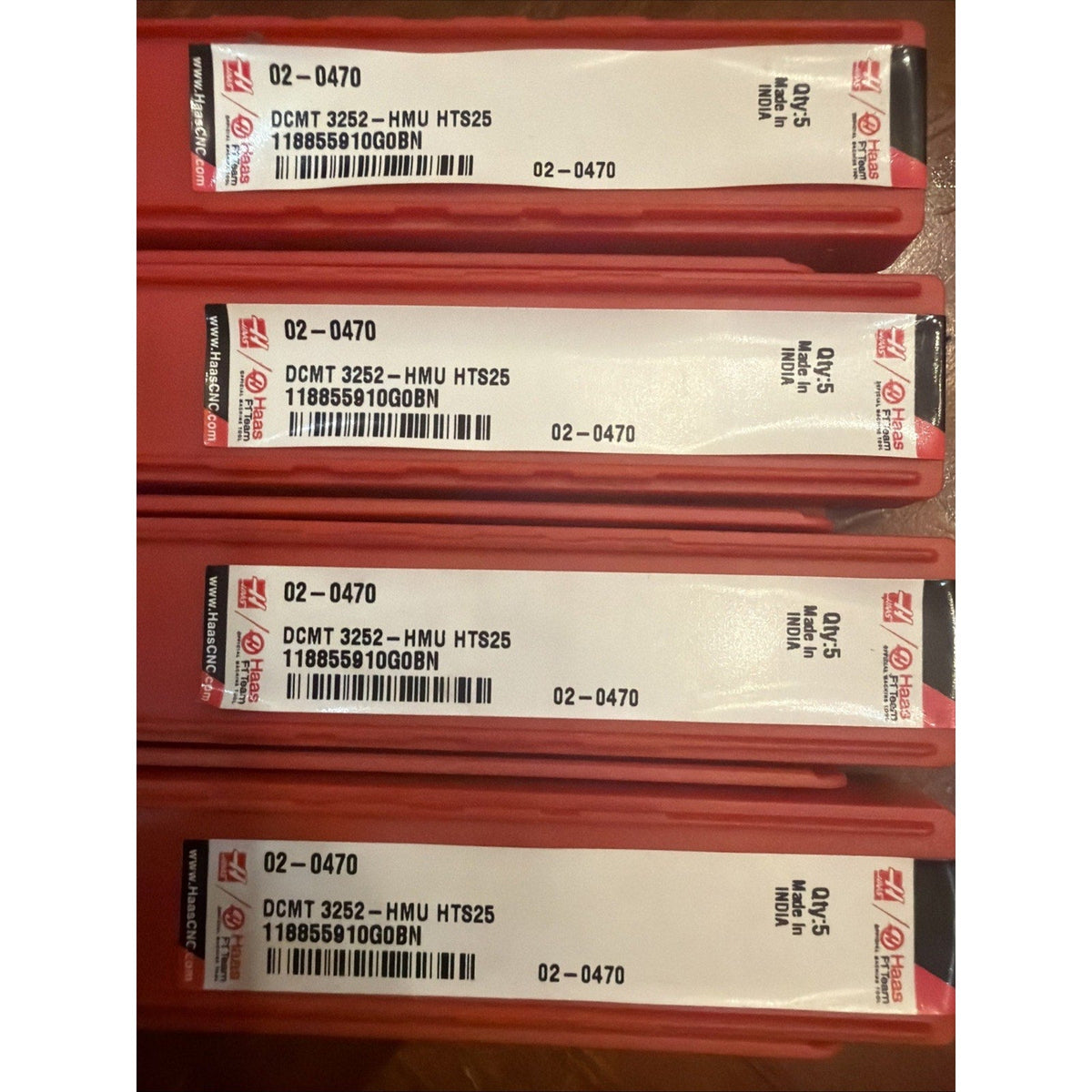 Haas DCMT 3252 HMU HTS25 Inserts 02-0470 Set of 4 (20pcs) New