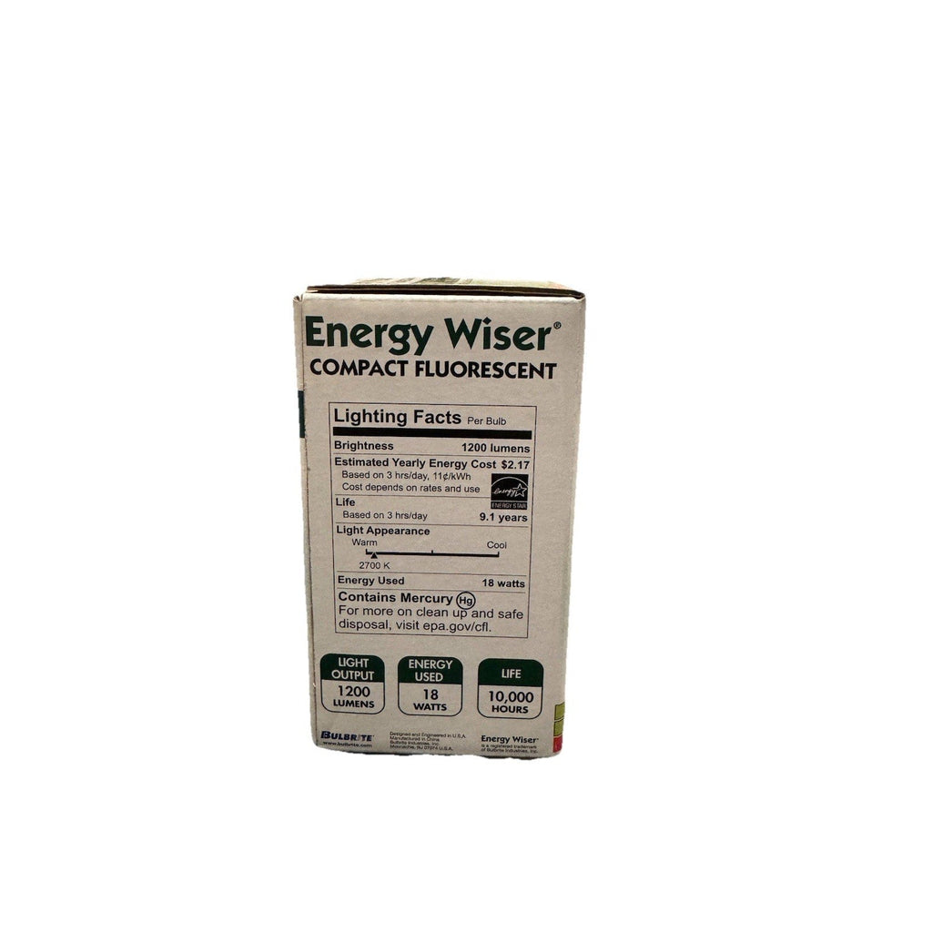 Set of 4 Energy Wiser GU24 CFL Bulb 18W (75W Eq) Warm White 2700K 1200 Lumens