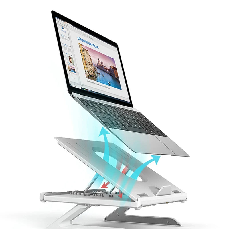 Portable Folding Laptop Stand - Aluminum Alloy, Multifunctional