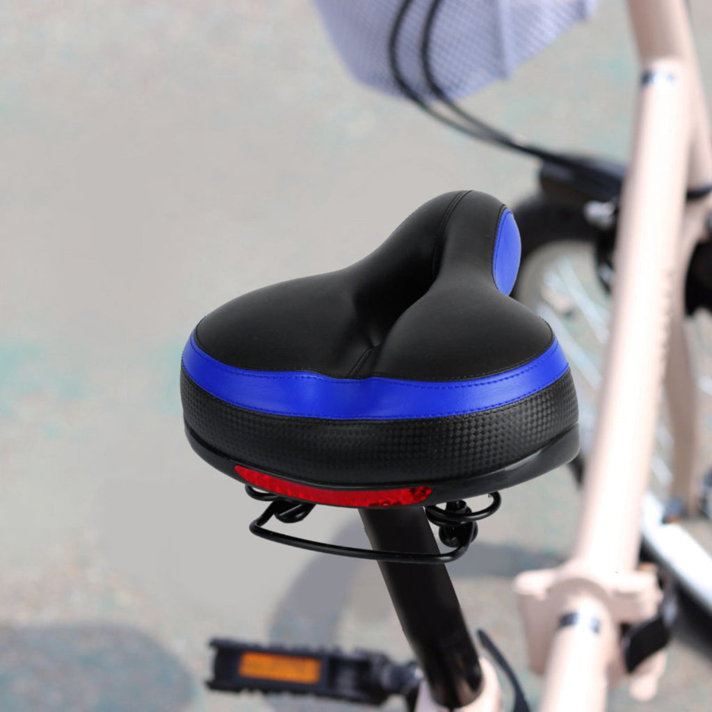 Padded Bike Seat with Dual Springs & Reflective Strip