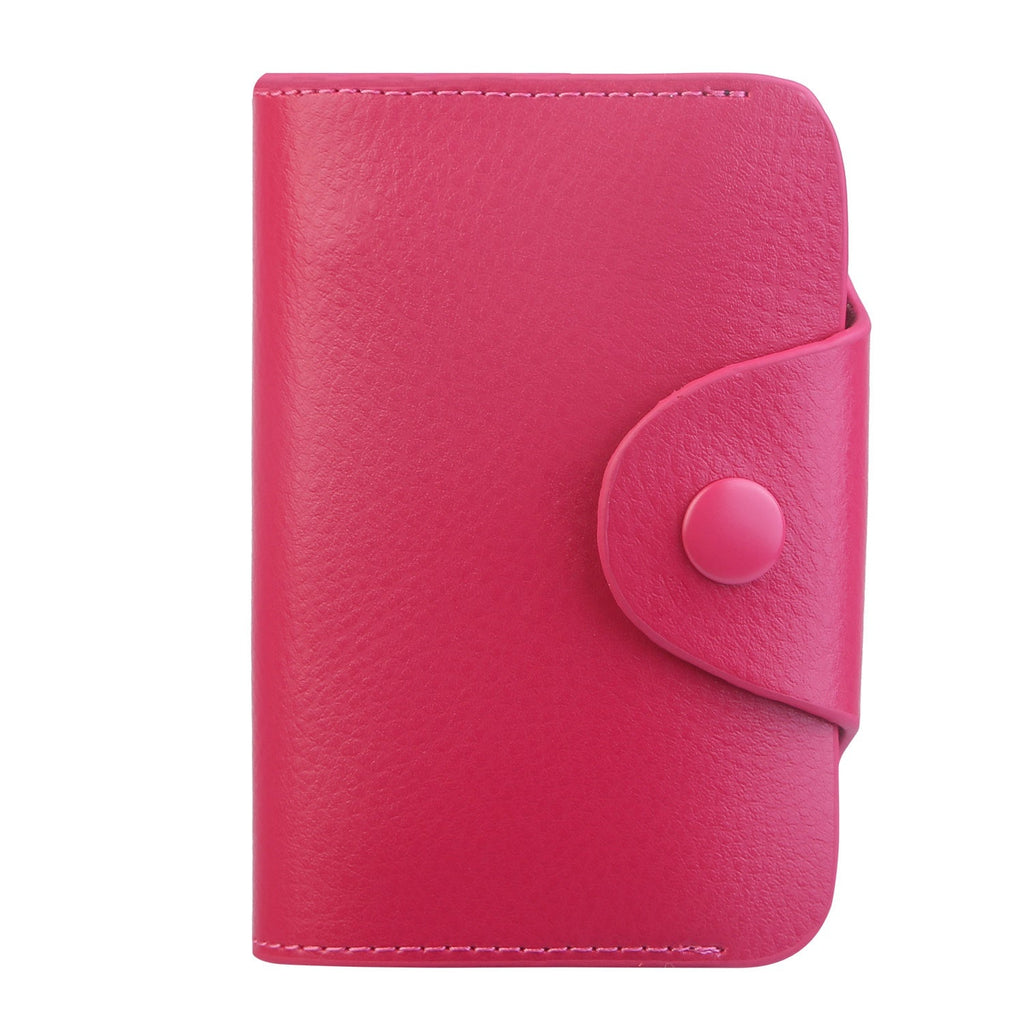 Credit Card Holder Wallet PU Leather Snap Closure Purse Accordion Case with 12 Pcs Card Slots