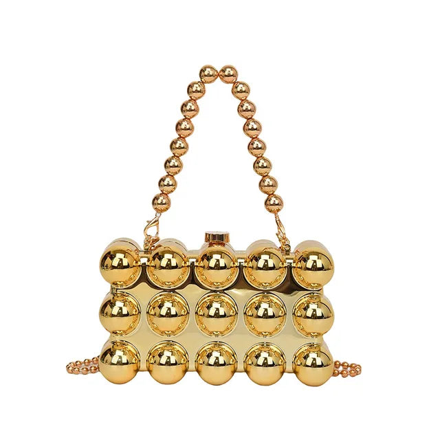 Fashionable mini lipstick bag trendy and versatile pearl chain crossbody bag