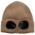 Unisex Knit Beanie Hat with Goggle Chunky Winter Warm Hat Skull Cap 4 Colors