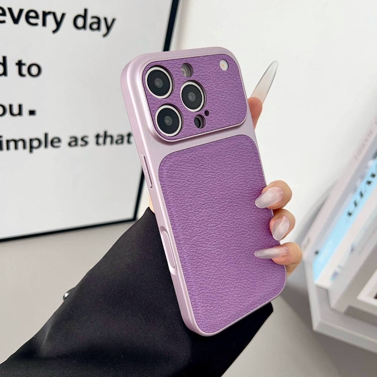 New Leather-texture Precision-holed Matte Drop-resistant Case