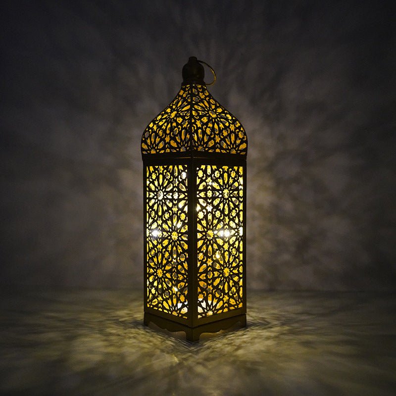 Festive Home Craft Decor Ramadan Hollow Moroccan Iron Lantern (MAC498)