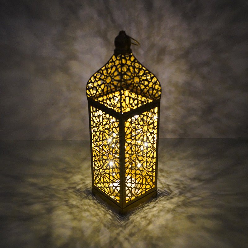 Festive Home Craft Decor Ramadan Hollow Moroccan Iron Lantern (MAC498)