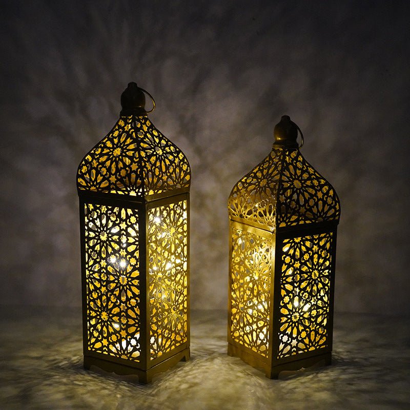 Festive Home Craft Decor Ramadan Hollow Moroccan Iron Lantern (MAC498)