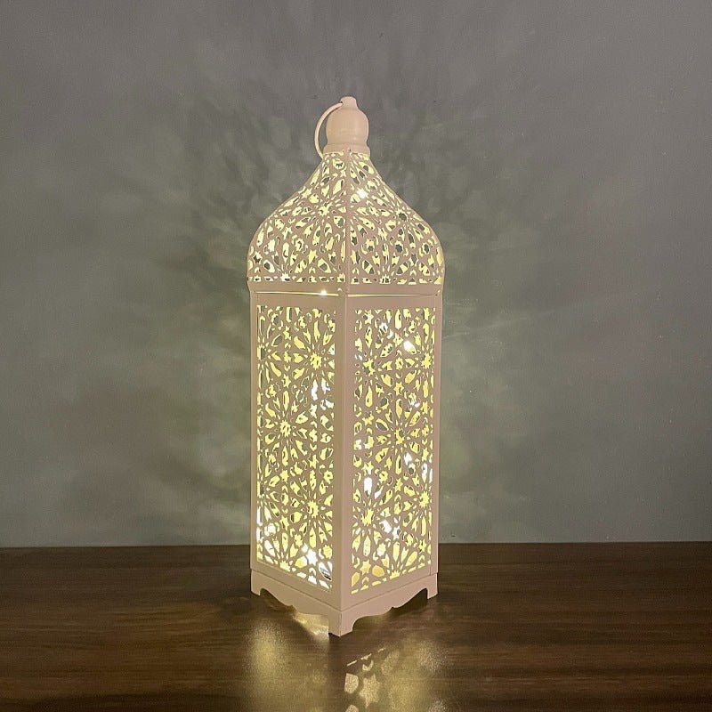 Festive Home Craft Decor Ramadan Hollow Moroccan Iron Lantern (MAC498)
