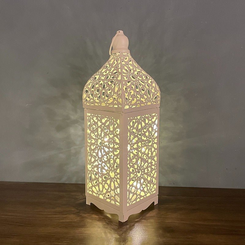Festive Home Craft Decor Ramadan Hollow Moroccan Iron Lantern (MAC498)