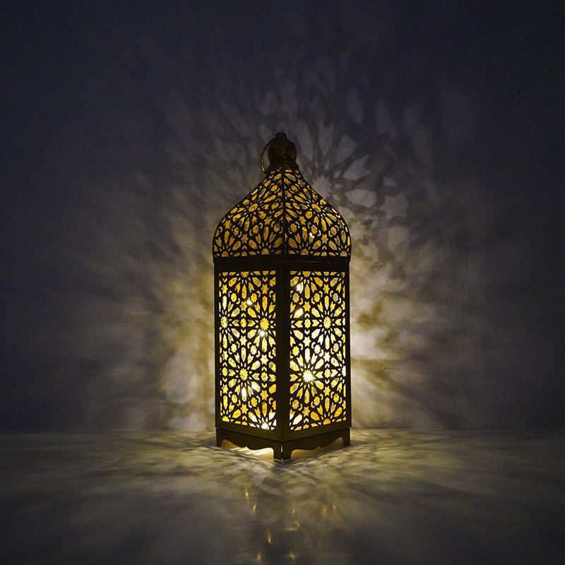 Festive Home Craft Decor Ramadan Hollow Moroccan Iron Lantern (MAC498)