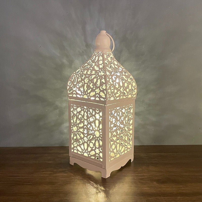 Festive Home Craft Decor Ramadan Hollow Moroccan Iron Lantern (MAC498)