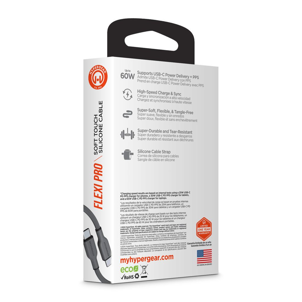HyperGear Flexi PRO USB-C to USB-C Cable 4ft