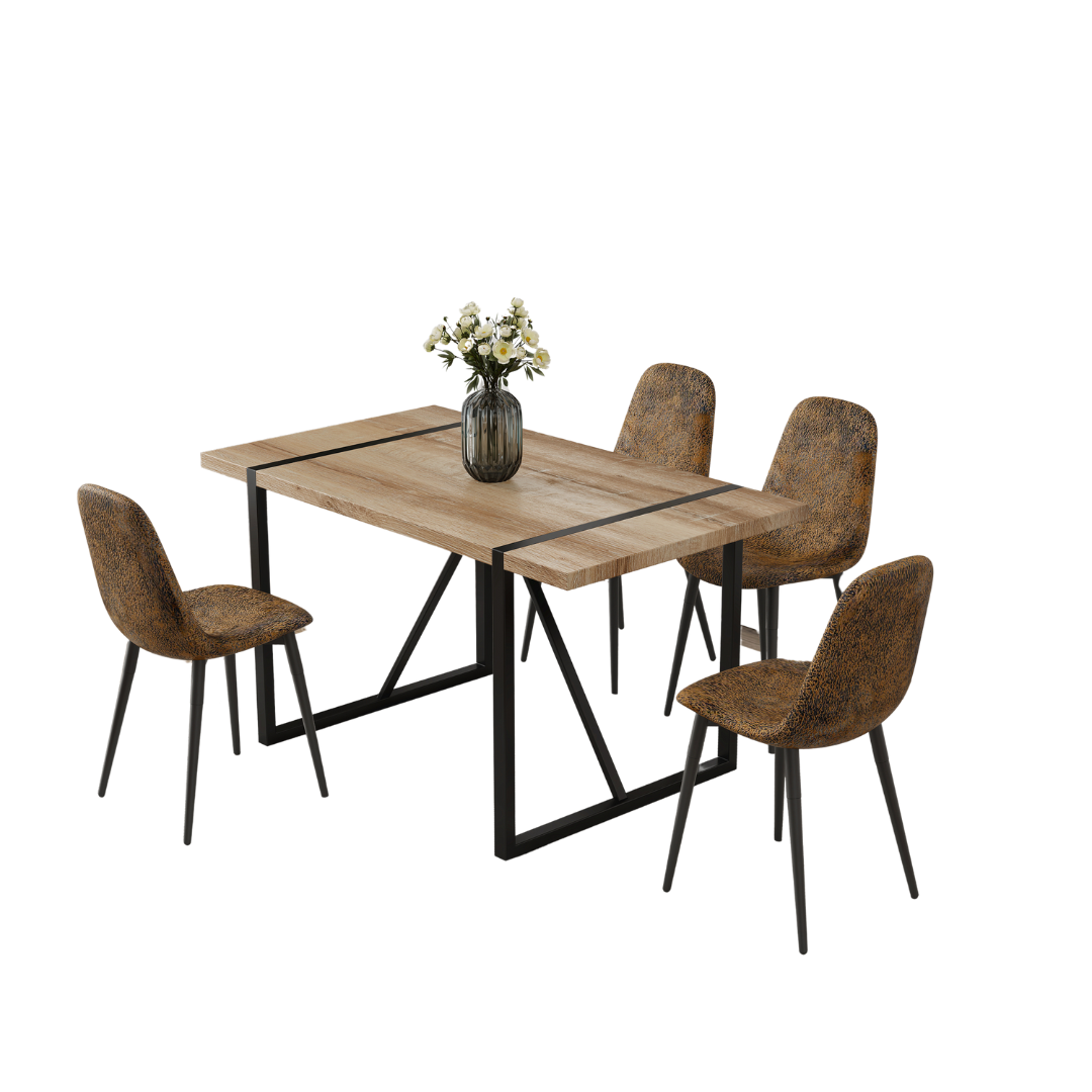 Dining Table and 4 Modern Dining Chairs