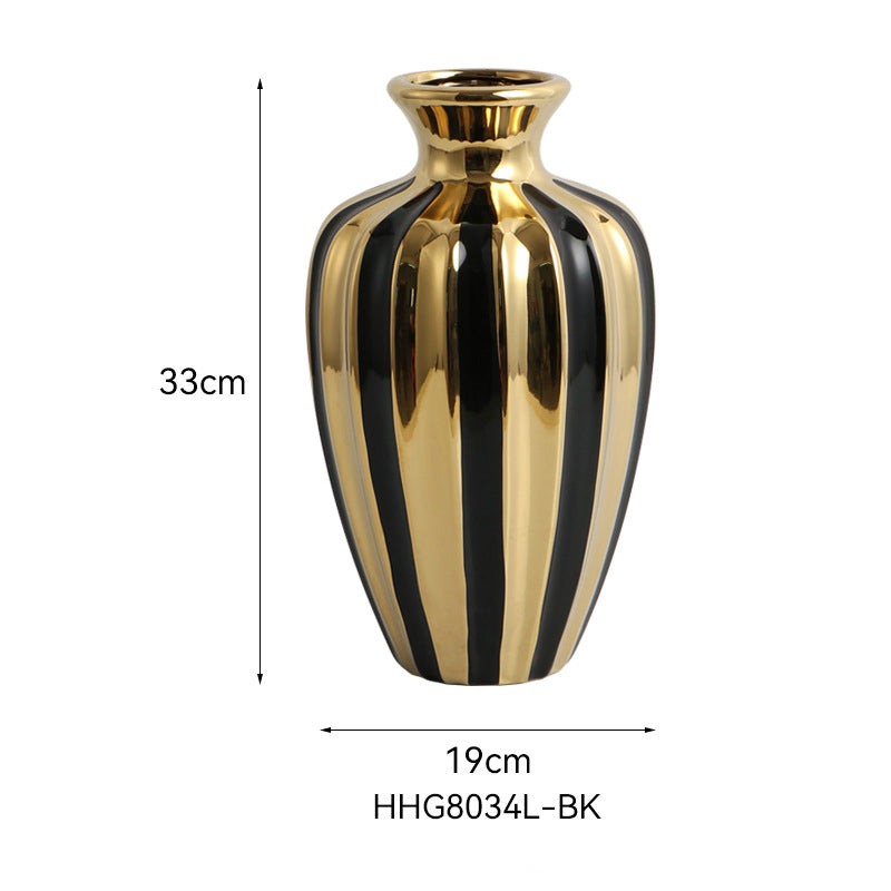 Light luxury ceramic jars creative living room vases flower arrangements ceramic jars dining table decorations handicrafts