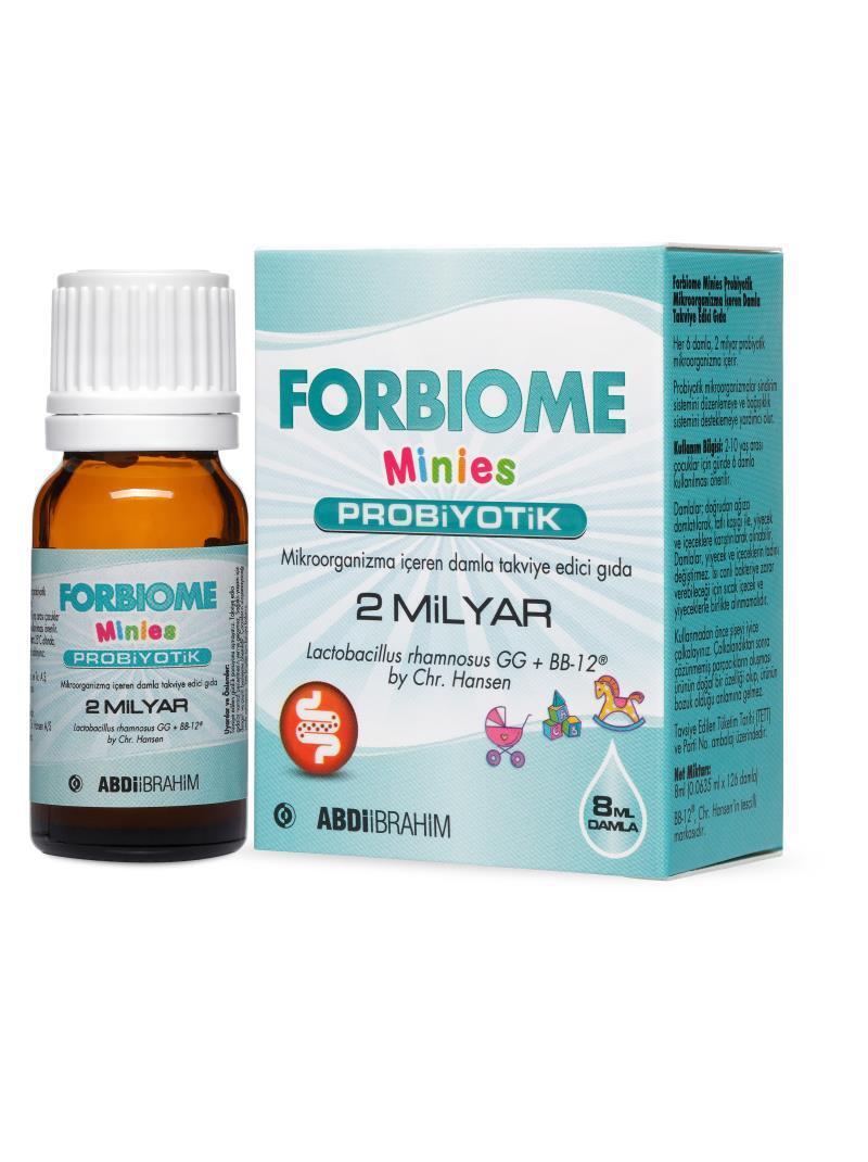 Forbiome Minies Probiotic Drops for Kids - Supports Healthy Gut Flora, 8ml