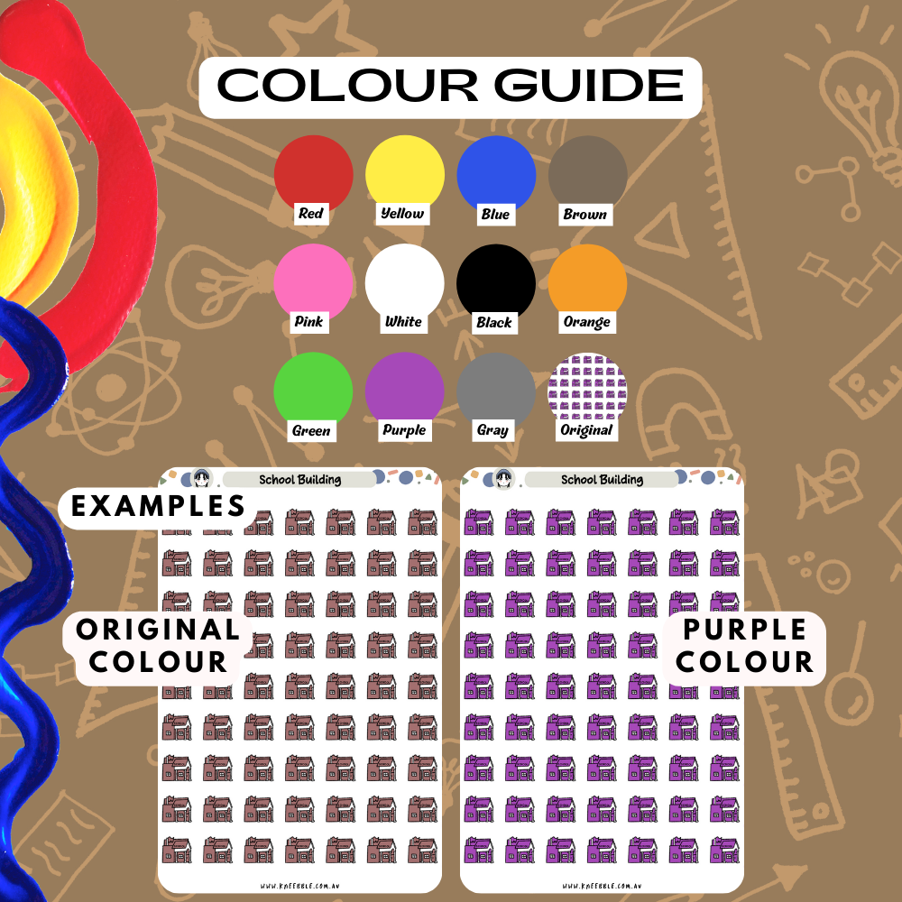 School Building Planner Stickers