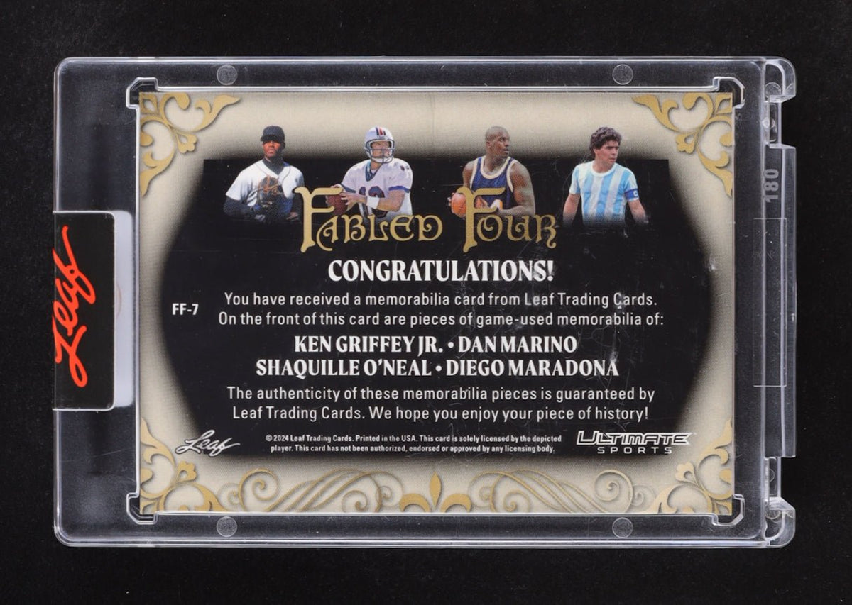 Leaf Ultimate Sports Fabled Four Silver Sparkle Two Of Four