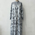 Long Sleeve Modest Maxi Dress | Elegant Ethnic Pattern Kaftan(MA379)
