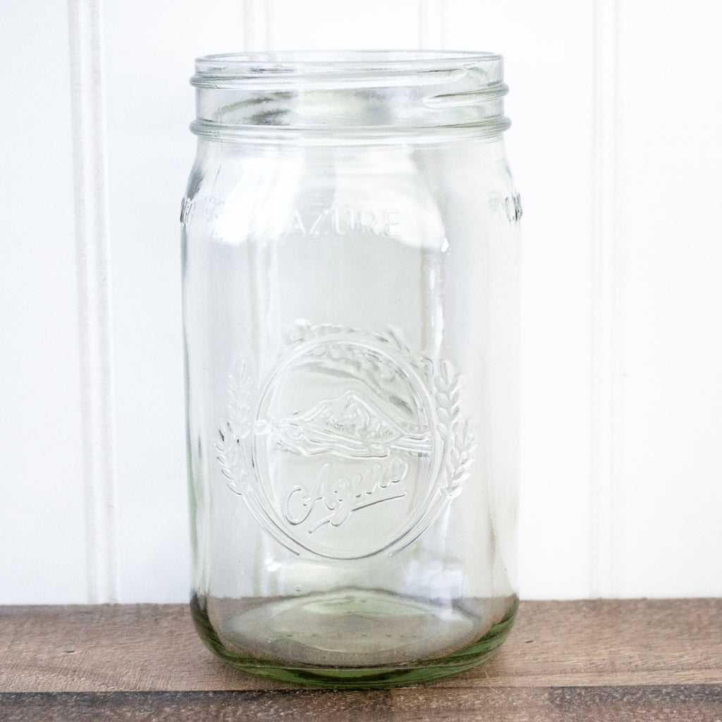 Azure Standard 32oz Wide Mouth Quart Mason Jar - Single Jar